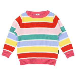 Korango - Striped Knit Sweater: Yellow