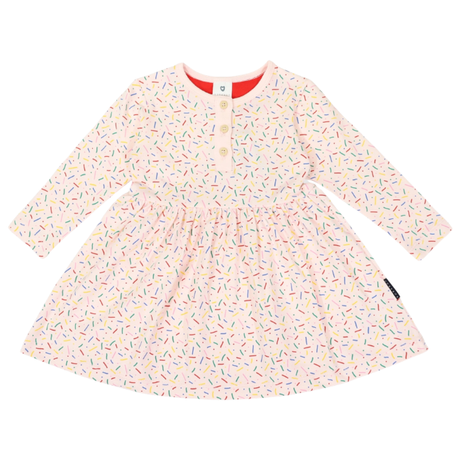 Korango – sprinkle cotton dress_ pink