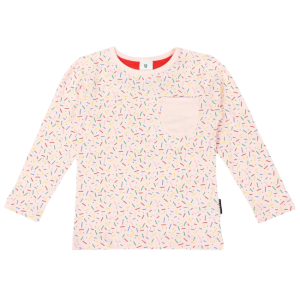 Korango - Sprinkles Tee with Pocket: Pink
