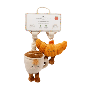Living Textiles - 2 Pack Stroller Toys: Mini Market Brunch Coffee + Croissant