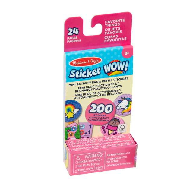 Melissa + Doug - Sticker WOW!™ Mini Activity Pad & Refill Stickers_ Favourite things Melissa + Doug - Sticker WOW!™ Mini Activity Pad & Refill Stickers_ Favourite things
