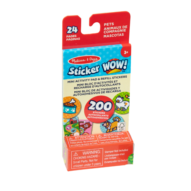 Melissa + Doug - Sticker WOW!™ Mini Activity Pad & Refill Stickers_ Pets Melissa + Doug - Sticker WOW!™ Mini Activity Pad & Refill Stickers_ Pets