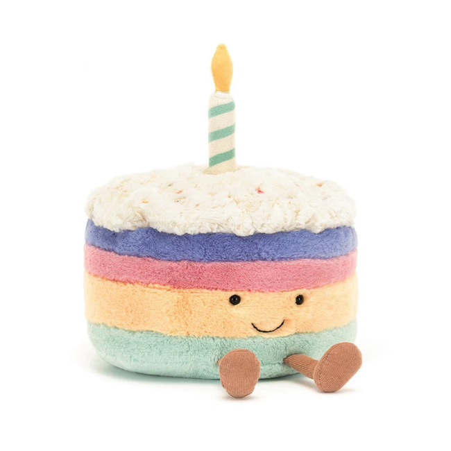jellycat amuseable rainbow birthday cake