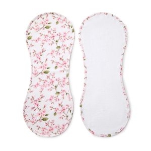 Snuggle Hunny - Organic Cotton Burp Cloth: Cherry Blossom