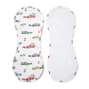 Snuggle Hunny - Organic Cotton Burp Cloth: Little Racers