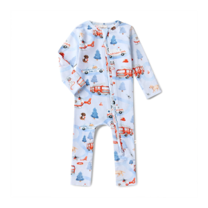 Snuggle Hunny - Organic Snugglesuit Convertible Romper: To the Rescue