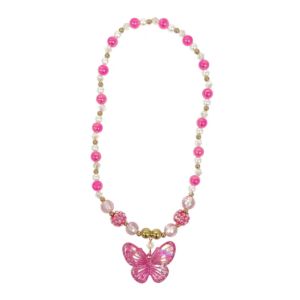 Pink Poppy - Necklace: Butterfly