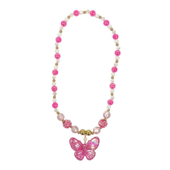 Pink Poppy – necklace Butterfly Pink Poppy – necklace Butterfly