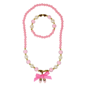 Pink Poppy - Necklace + Bracelet Set: Ballerina Bow