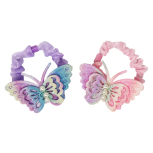 Pink Poppy - Scrunchie: Sequin Pearl Butterfly