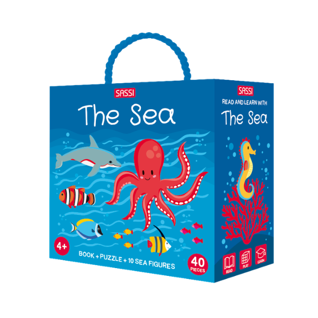 sassi 3d puzzle and book set the sea