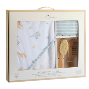 Living Textiles - 4 Piece Bath Gift Set: Roam + Roar