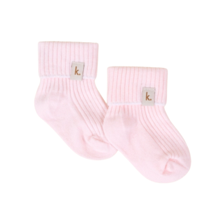 kiin - Cotton Ribbed Baby Socks: Pink