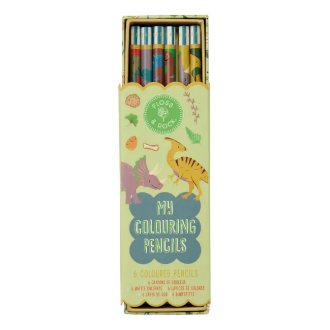 Floss & Rock My Colouring Pencils - Dinosaur