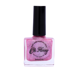 Oh Flossy - Individual Nail Polish: Joyful (Pink Glitter)