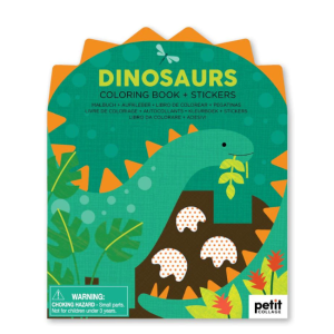 Petit Collage - Colouring Book with Stickers: Dinosaur