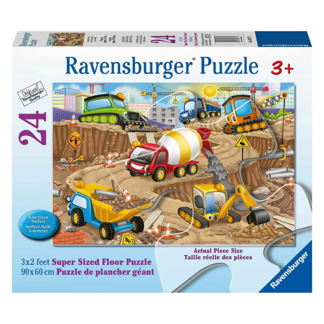 Ravensburger -24 Pieces Giant Floor Puzzle Construction Fun