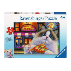 Ravensburger - 35 Piece Puzzle: Happy Cat Pizza