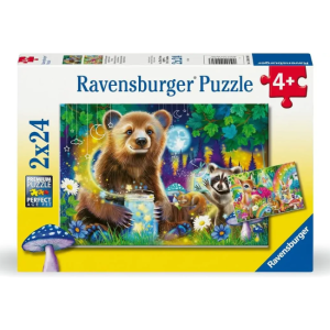 Ravensburger - 2x24 Piece Puzzle: Loving Woodland Friends