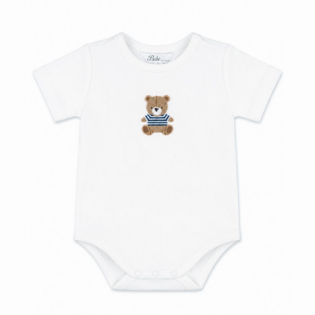 bebe BRADY ORGANIC BEAR BODYSUIT bebe BRADY ORGANIC BEAR BODYSUIT