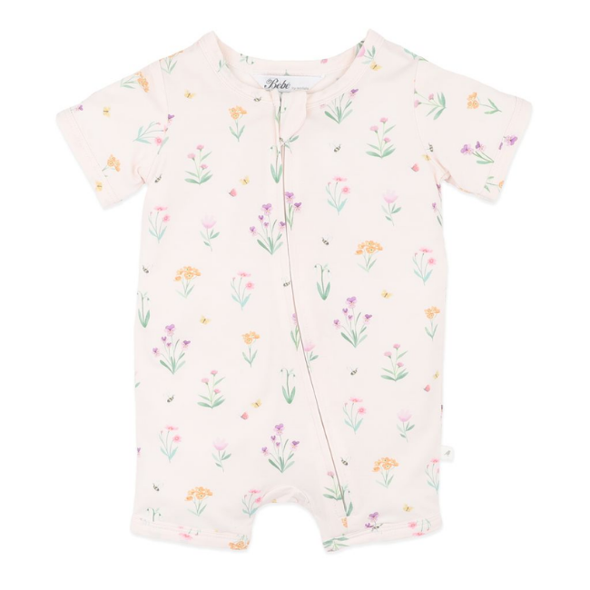 bebe ELIZA PRINT ECO COSY SS ROMPER