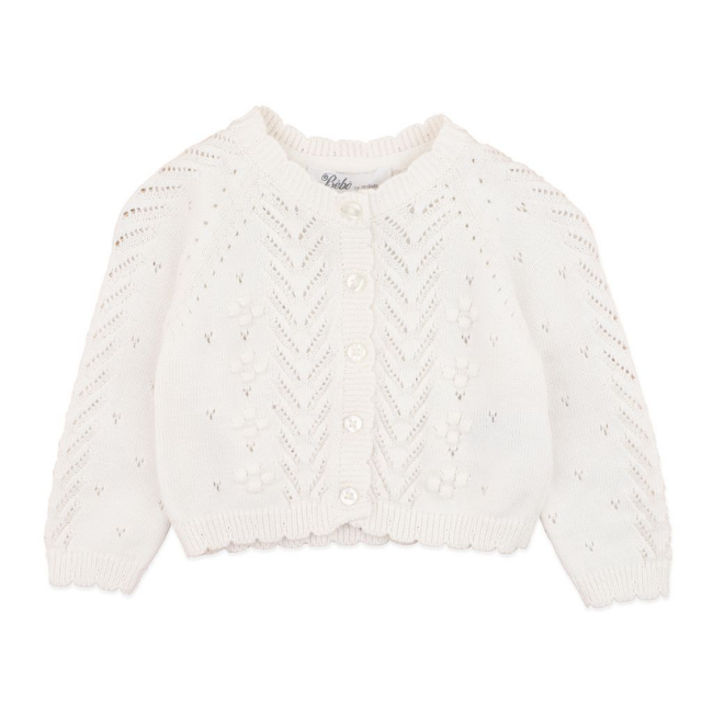 bebe ORGANIC CLOUD POINTELLE CARDI bebe ORGANIC CLOUD POINTELLE CARDI