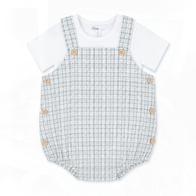 bebe TAYLOR CHECK BODYSUIT & TEE SET bebe TAYLOR CHECK BODYSUIT & TEE SET