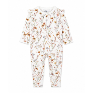 Bebe - Taylor: Organic Floral Long Sleeve Zipsuit
