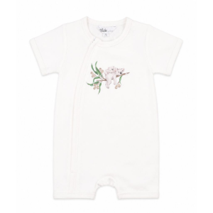 Bebe - Taylor: Organic Short Sleeve Koala Zip Romper