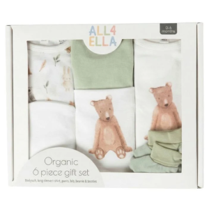 All4Ella - Organic 6 Piece Clothing Gift Set: Forest Friends