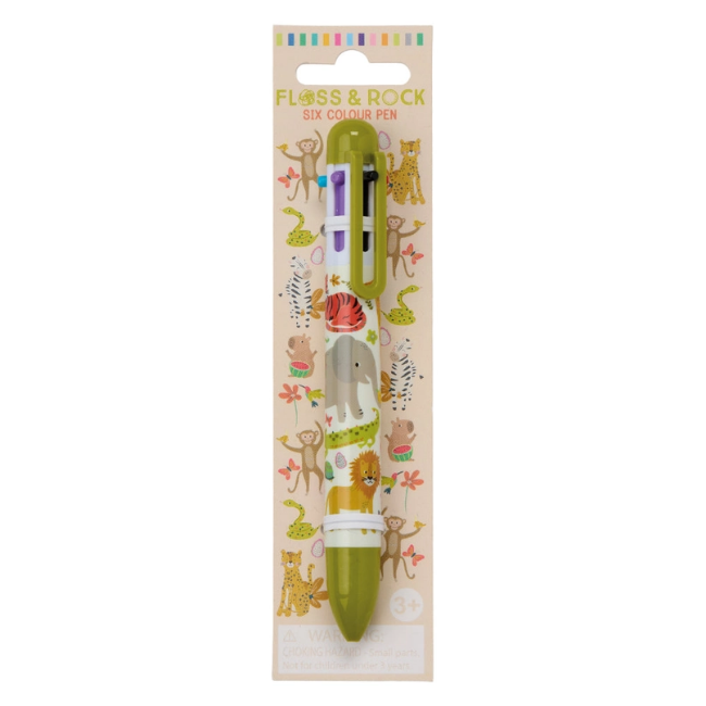 Floss & Rock Six Colour Pen - Jungle