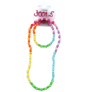 Jools - Bracelet + Necklace Set: Bright Rainbow