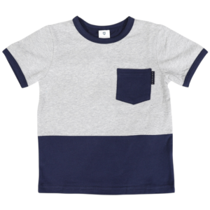 Korango - Colour Block Tee: Navy