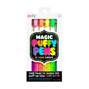 Ooly - Magic Puffy Pens: 6 Neon Pens