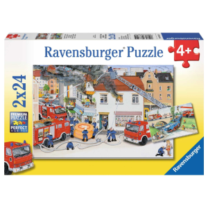 Ravensburger - 2x24 Piece Puzzle: Busy Fire Brigade