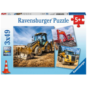 Ravensburger - 3x49 Piece Puzzle: Digger at Work!