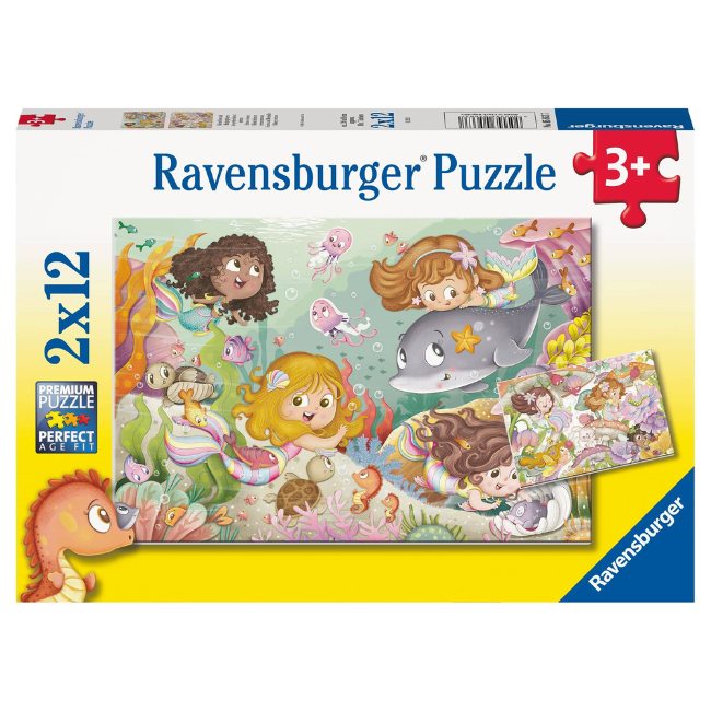 Ravensburger - Fairies and Mermaids Puzzle 2x12 Pieces