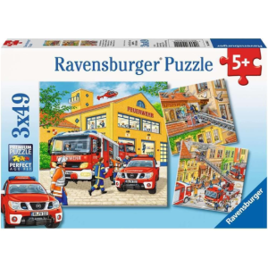 Ravensburger - 3x49 Piece Puzzle: Fire Brigade Run