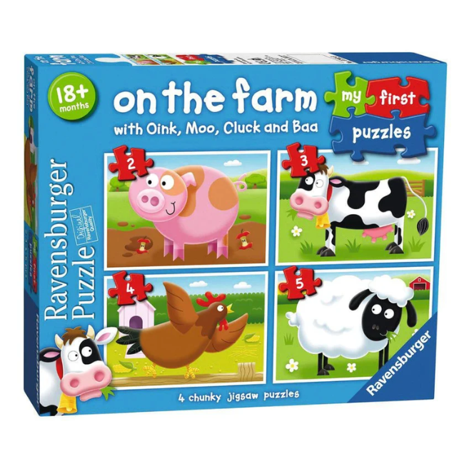 Ravensburger - On the Farm My First Puzzle 2_3_4_5 Pieces