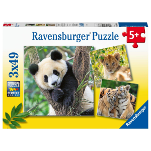 Ravensburger - 3x49 Piece Puzzle: Panda, Lion, and Tiger