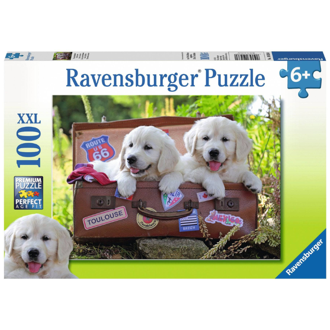 Ravensburger – 100 Piece Puzzle: Travelling Puppies