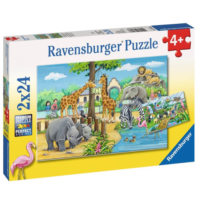 Ravensburger - Welcome to the Zoo Puzzle 2x24 Pieces