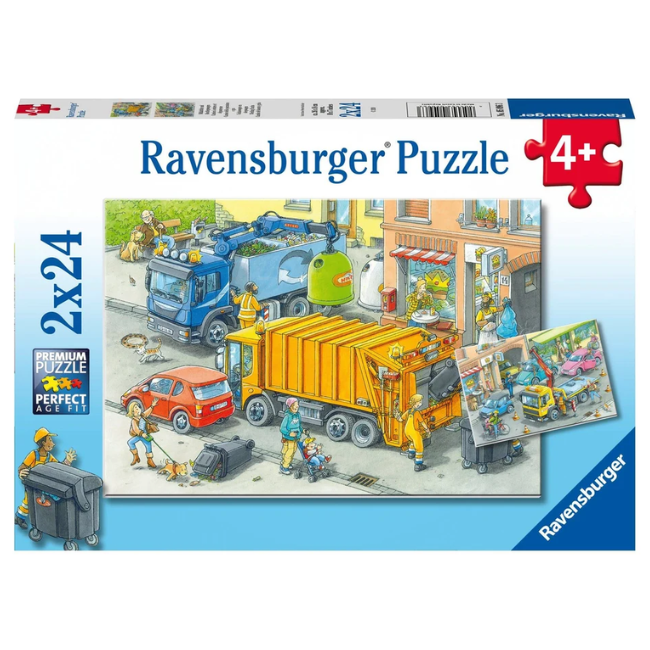 Ravensburger - Working Trucks Puzzle 2x24 Pieces
