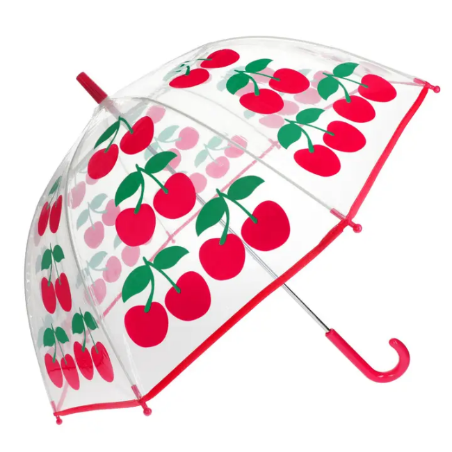 Rex London Child Umbrella - Transparent Cherry
