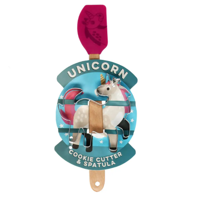 Rex London Cookie Cutter and Mini Spatula - Unicorn