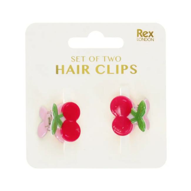 Rex London Mini Hair Claw Clips Set of 2 - Cherries