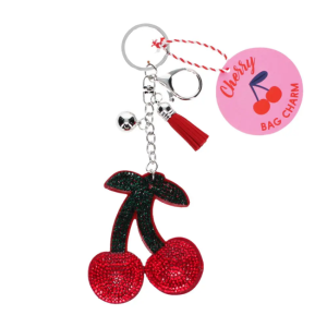 Rex London - Sparkly Bag Charm: Cherry