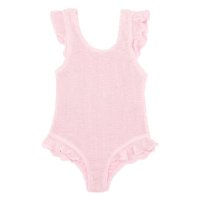 bebe CRINKLE PALE PINK SWIMSUIT