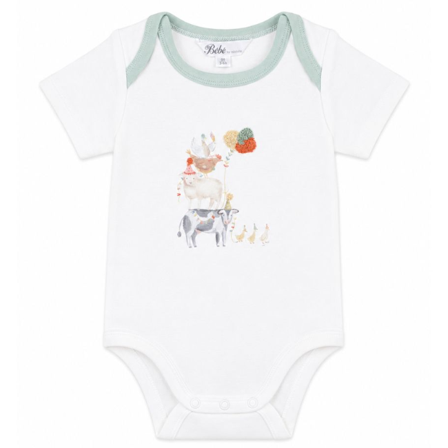 bebe SCOUT ORGANIC ANIMAL STACK BODYSUIT