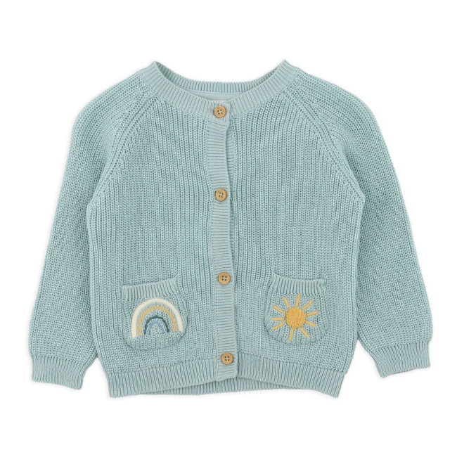 bebe SCOUT ORGANIC KNIT POCKET CARDIGAN